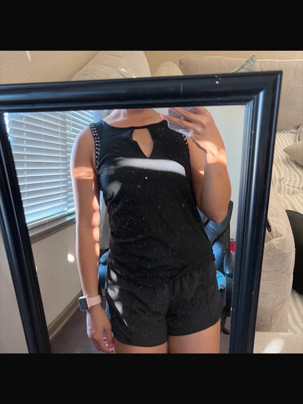 Express Black Stud-Trim Keyhole Tank